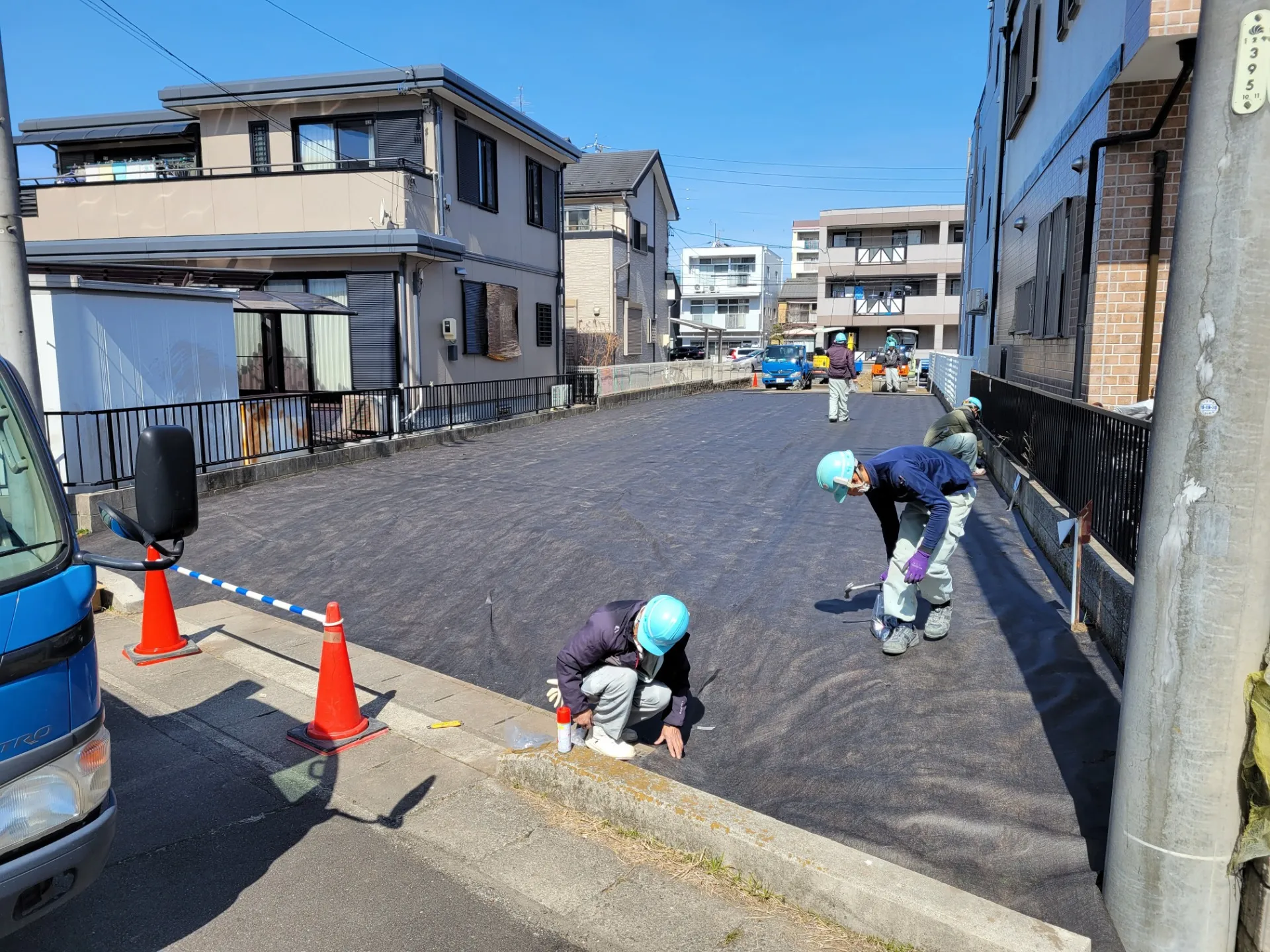 ライン・車止め工事