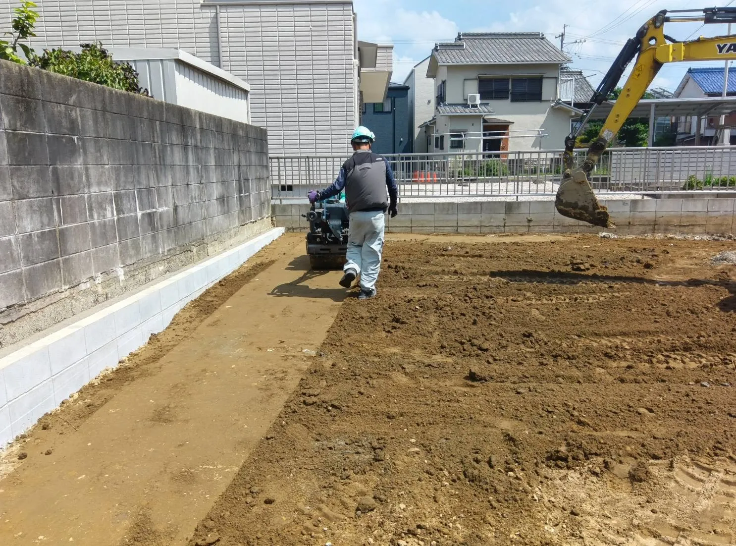 【2】ブロック積工・敷地整地工 状況