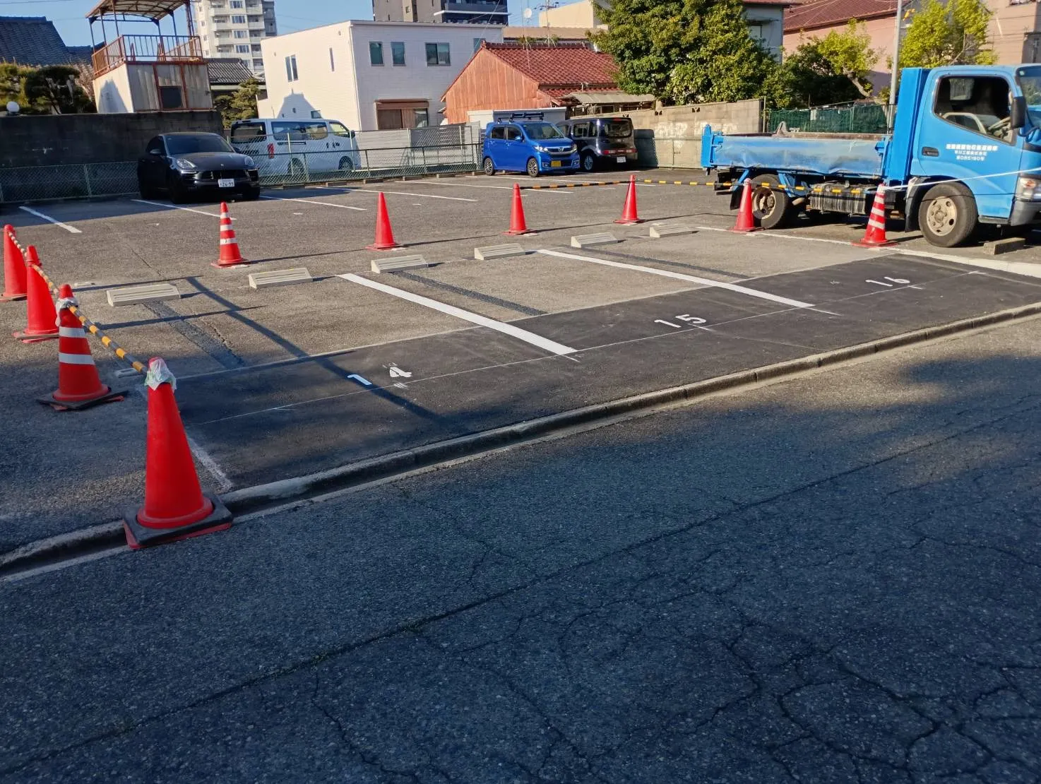 【3】アスファルト舗装・駐車区画工 完了